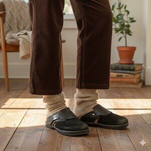 Vintage Birkenstock Betula Bolero Clogs 6 Black Suede Y2K Gorpcore Boho Slip On